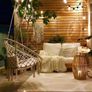 Cream Tassels Hanging Chair Hammock QUALITY with cream cushion!! Image 10