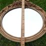 Vintage Oval  Ornate Beveled Wall Mirror Image 9