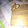 Beautiful Old Heavy Brass Large Solid Brass Man Gas Lamp and Dog, Postage Available Image 3