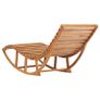 Rocking Sunlounger Solid Teak Wood Image 4