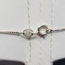 Sterling Silver 925 Box Chain Necklace with Hexagonal Cut Pendant Image 3