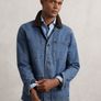 Reiss Corduroy Collar Denim Jacket Image 4