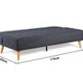 Navy click clack 3 seater sofa bed Image 2
