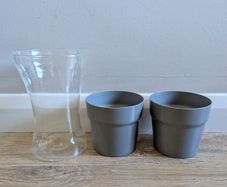 2 pots + 1 vase