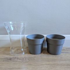 2 pots + 1 vase
