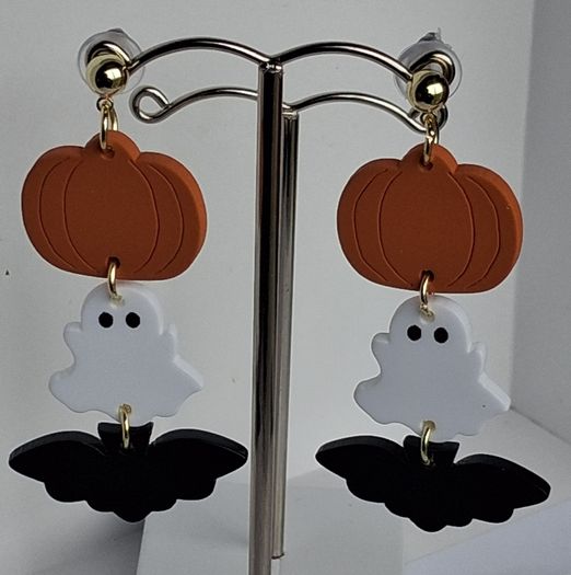 Spooky Trio Halloween Clay Earrings