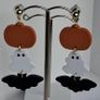 Spooky Trio Halloween Clay Earrings Image 6