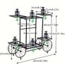 Decorative 6-Tier Metal Plant Stand with Wheels Image 2