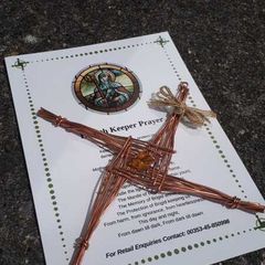 St Brigid's Cross made from recycled copper