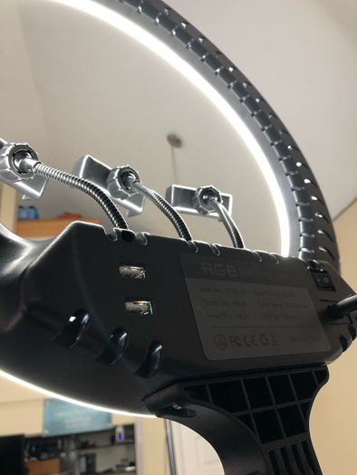14 Inch RGB Ring Light w Remote and 3 Phone Holders + music sinc