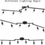 6 Way GU10 6W Ceiling Light Fitting, Spot Light Ceiling Spotlight Swiveling Lamp Light Bases Angle Adjustable (Bulbs Not Included) Image 3