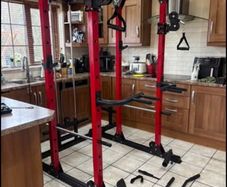 Unbelievable Power Squat Rack, Dual Cable Crossover, Upper Lower Cable, Chin Up, Landmine, Storage!!