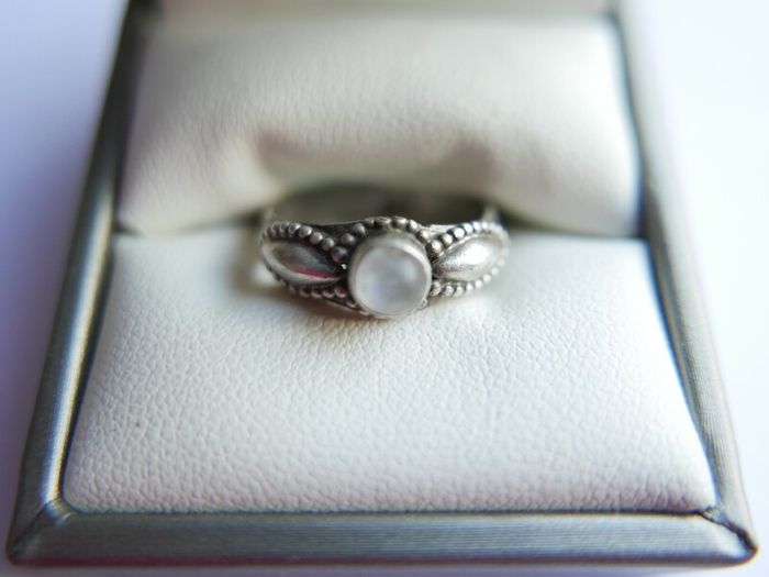 Vintage Sterling Silver 925 Moonstone Ring size L1/2 - 2,9g