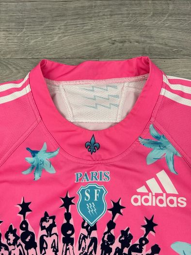 Vintage 2009 Adidas Stade Francais Paris Rugby Jersey Shirt Mens Large Andy Warhol
