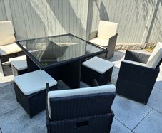garden furniture rattan cube
