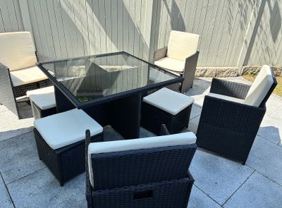 garden furniture rattan cube