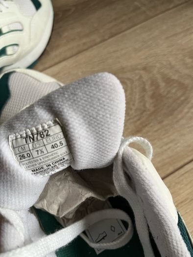 Asics TN782 White & Green Retro Sneakers - Size UK 7 / EU 40.5
