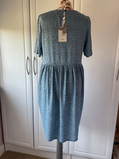 dress Bnwt short sleeved blue summer dress ichi clothing small 10