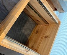 2 x Cedar National Beehives  - one brood box, 1 super box, mesh base with overwinter polycarbonate cover, queen excluder
