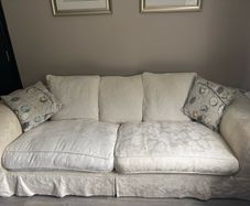 Large loose cover cream Couch