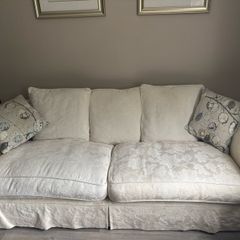 Large loose cover cream Couch