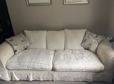 Large loose cover cream Couch