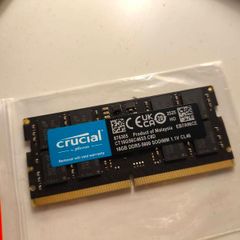 1x 16GB DDR5 Laptop RAM Sodimm 5600MHz Crucial