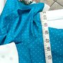 vintage 80s aqua blue green pleated skirt dress with Peter Pan collar size small Image 8