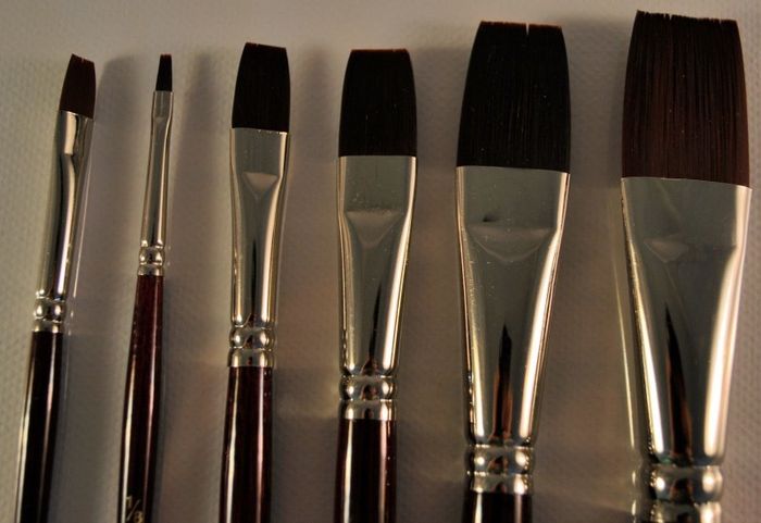 Synthetic Hair Brush - Flat Series 274 (Set of 6)