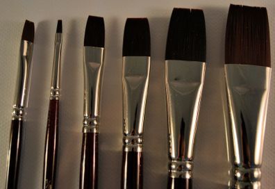 Synthetic Hair Brush - Flat Series 274 (Set of 6)