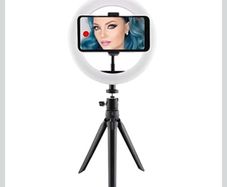KSIX Adjustable Table Tripod LED Ring Light for Mobile Phone, 3 Temperatures and 10 Intensities. Ring Light for TIK Tok, Photography, Selfie