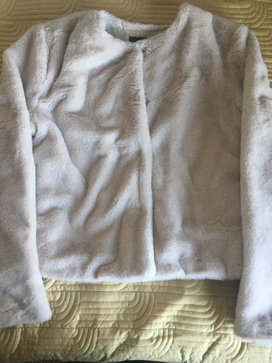 Stunning Penney's Cream Faux Fur Jacket - Size 6/8 UK