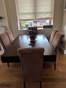 6 designer dining chairs in perfect condition