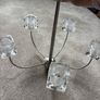 Chrome and Glass chandelier 5 arm ceiling light Image 3
