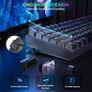 Mechanical Gaming Keyboard, LED Rainbow Backlit 104 Keys with Red Switches, Durable ABS Keycaps/Anti-Ghosting Keys/Metal Case Wired Keyboard Gaming for PC/Mac - UK Layout Image 4