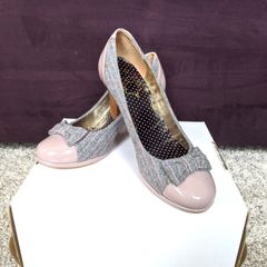Pink and Grey Bow Tie Heels sz 35