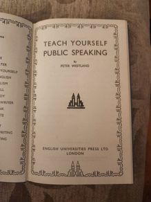 Teach Yourself Public Speaking. By Peter Westlands. 1955. Hardback In Good Condition.  See Photos For Same.
