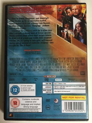 The A -Team [2010] Liam Neeson, Bradley Cooper, Jessica Biel, Quinton Jackson, Sharlto Copley & Patrick Wilson [Movie DVD]
