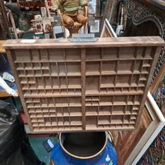 Vintage Wooden Printers Tray