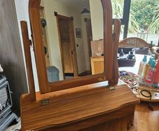 Vintage mirror swivel in pine dressing table mirror