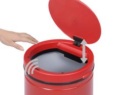 Automatic Sensor Dustbin 70 L Carbon Steel Red