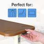 Height Adjustable Portable Overbed Table with Wheels Adjustable Over Bed Table for Elderly Image 3