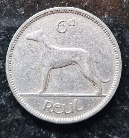 Ireland 1946 Six pence coin #2