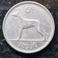 Ireland 1946 Six pence coin #2