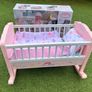 Baby Annabell Sweet Dreams Cot - Rocking Function, Lullaby Feature - Includes Mattress & Bedding - EUC Image 3