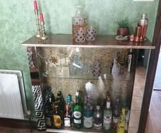 Vintage art deco 60/70s style glass cabinet