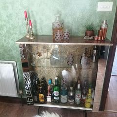Vintage art deco 60/70s style glass cabinet