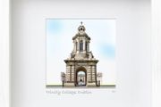 Trinity College, Dublin, medium framed print, by artist Helen Mathews