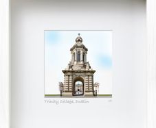 Trinity College, Dublin, medium framed print, by artist Helen Mathews