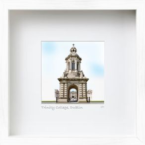 Trinity College, Dublin, medium framed print, by artist Helen Mathews
